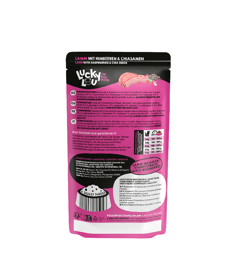 Lucky Lou SuperMono Lamb Wet Cat Food (125 g)