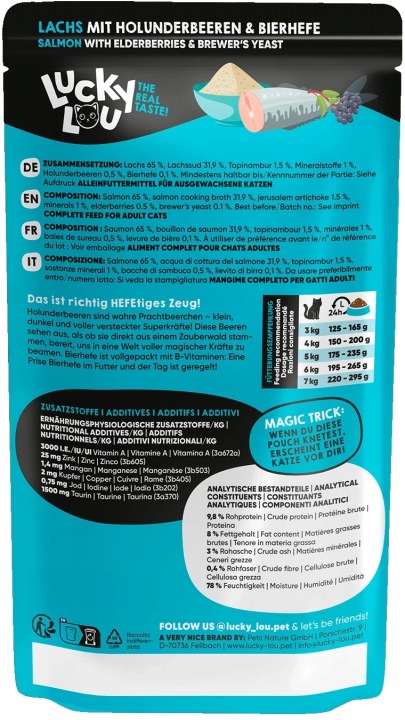 Lucky Lou SuperMono Salmon Wet Cat Food (125 g)