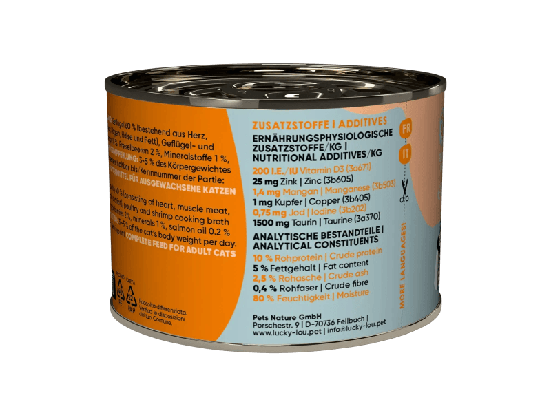 Lucky Lou Lifestage Adult Poultry & Shrimps Wet Cat Food (200 g)