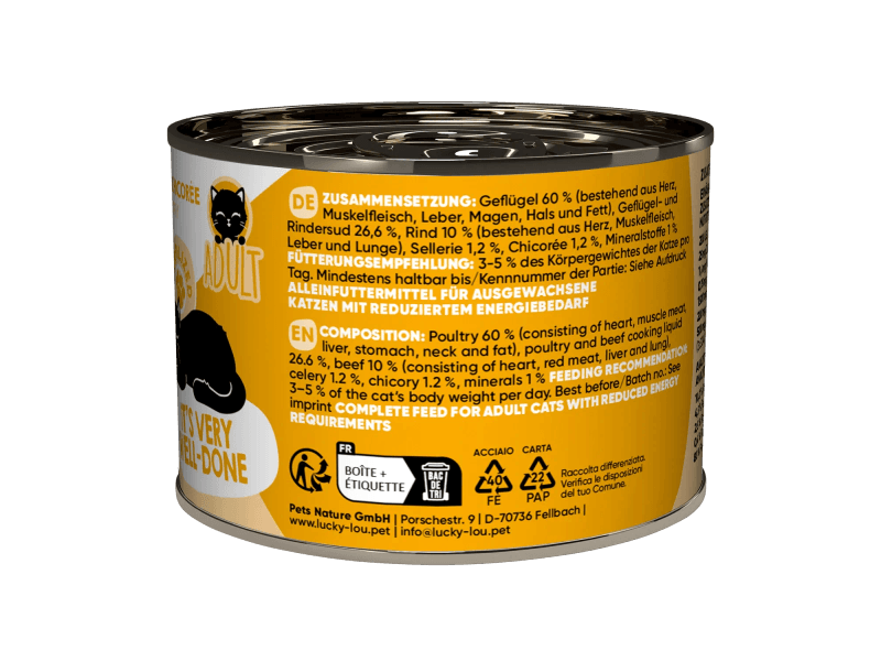Lucky Lou Lifestage Sterilized Poultry & Beef Wet Cat Food (200 g)