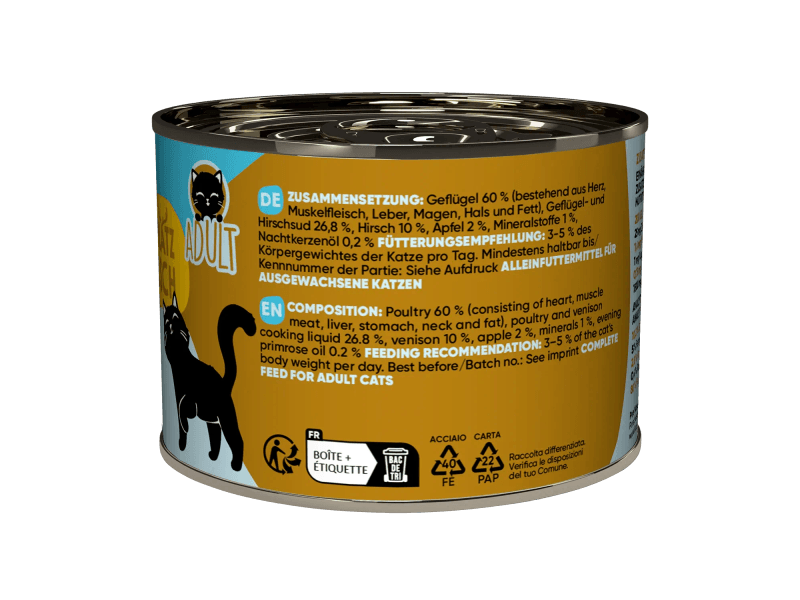 Lucky Lou Lifestage Adult Poultry & Venison Wet Cat Food (200 g)