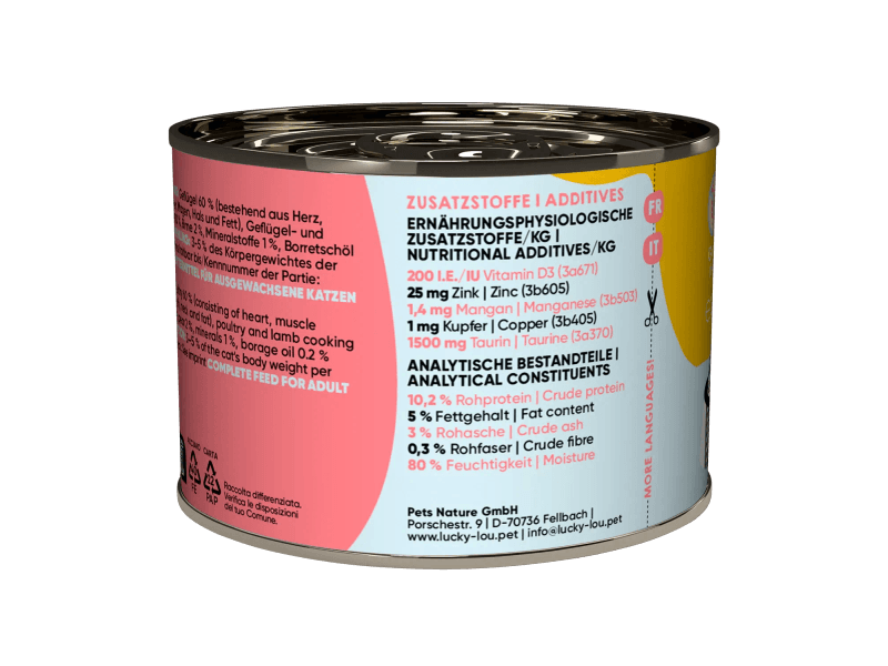 Lucky Lou Lifestage Adult Poultry & Lamb Wet Cat Food (200 g)