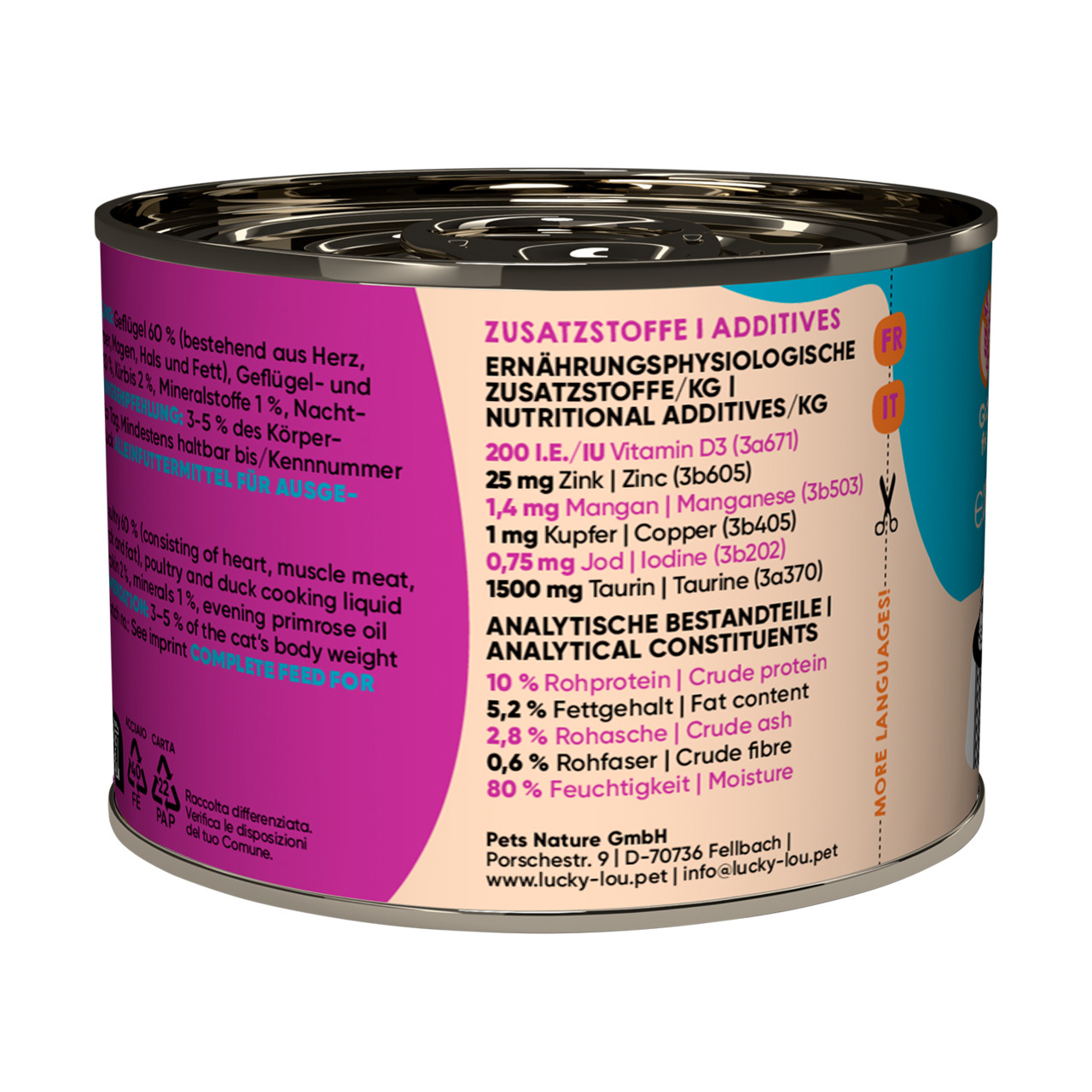 Lucky Lou Lifestage Adult Poultry & Duck Wet Cat Food (200 g)