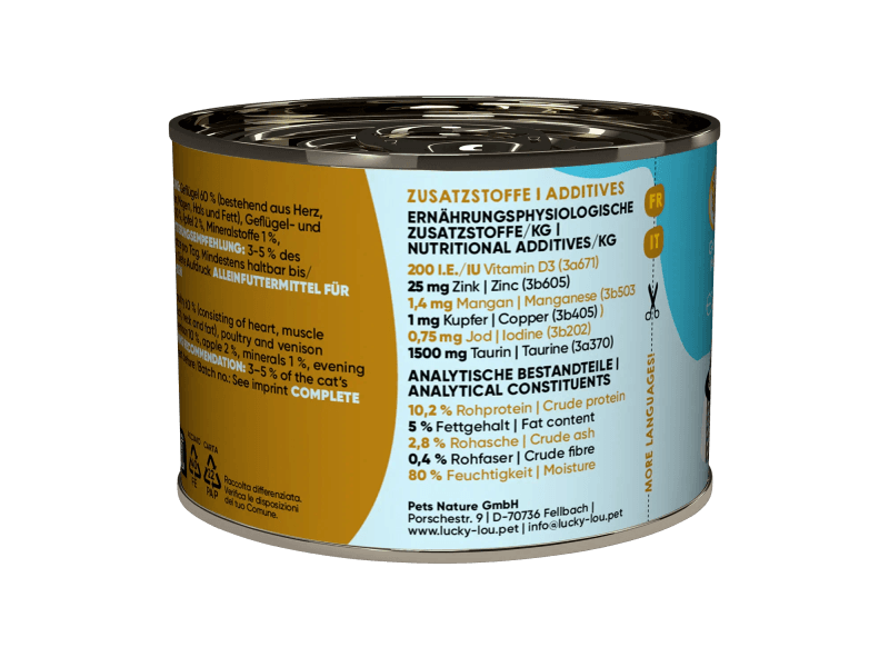 Lucky Lou Lifestage Adult Poultry & Venison Wet Cat Food (200 g)