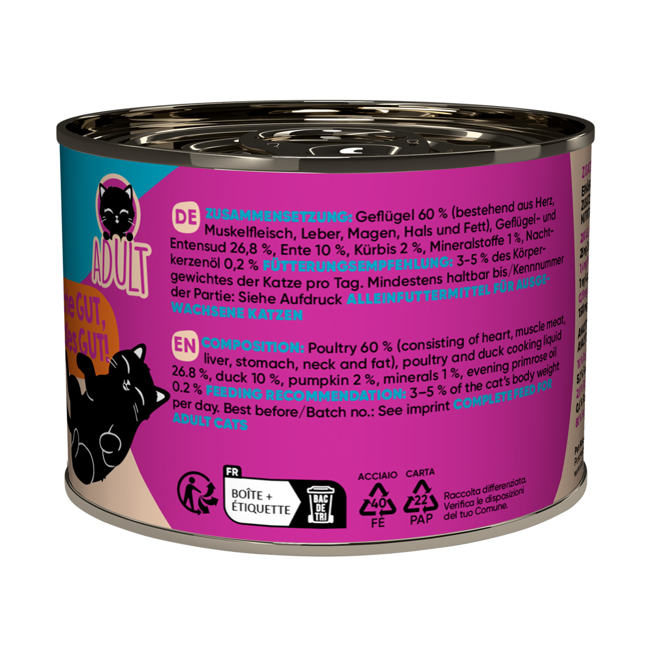 Lucky Lou Lifestage Adult Poultry & Duck Wet Cat Food (200 g)