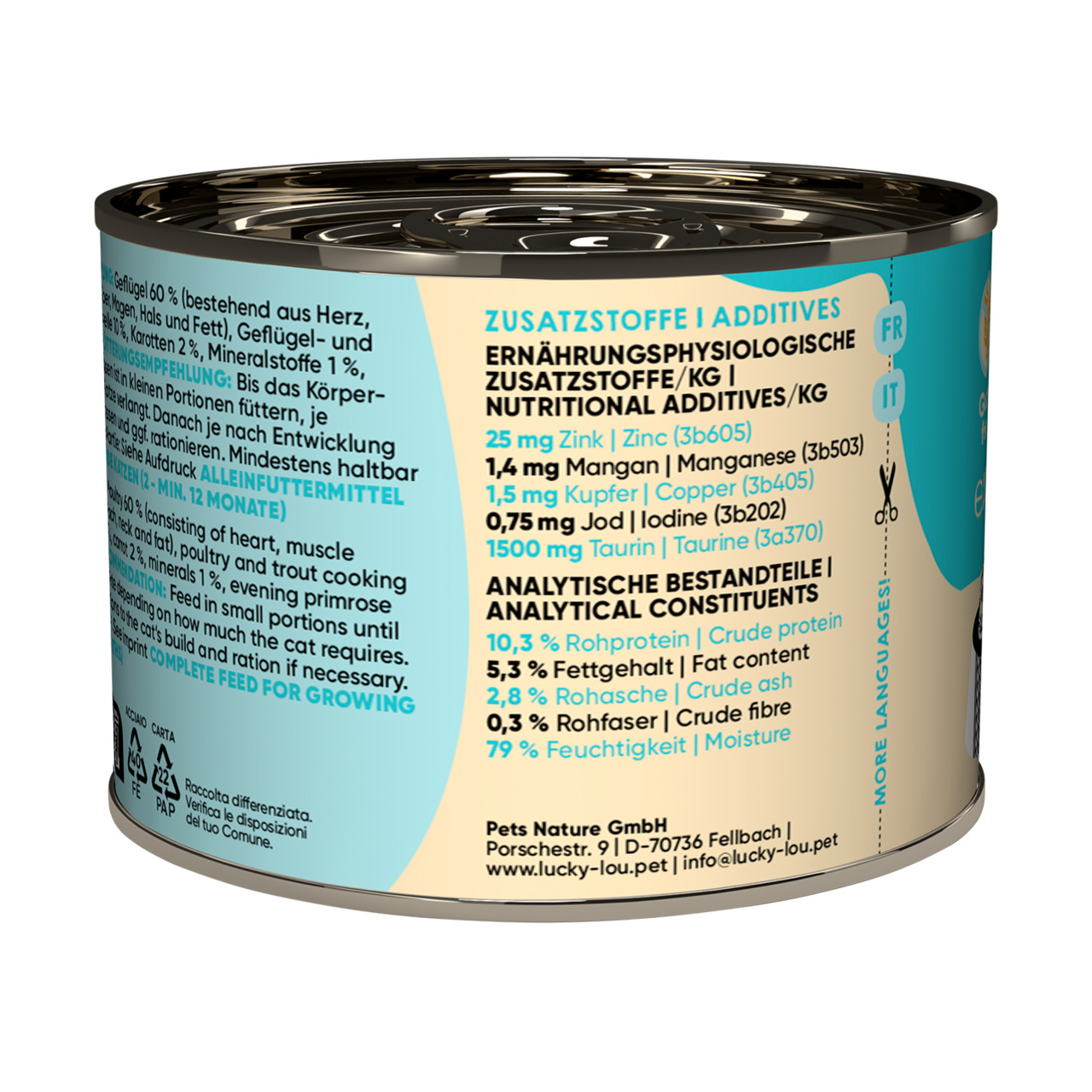 Lucky Lou Lifestage Kitten Poultry & Trout Wet Cat Food (200 g)