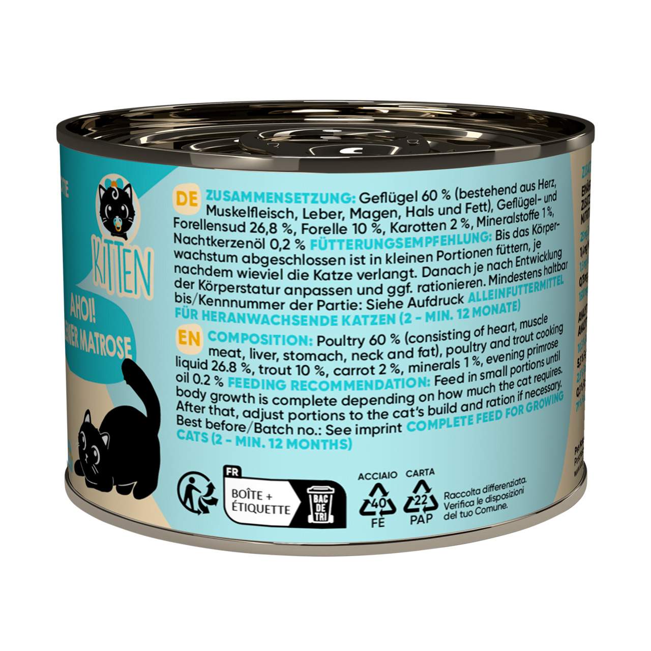 Lucky Lou Lifestage Kitten Poultry & Trout Wet Cat Food (200 g)