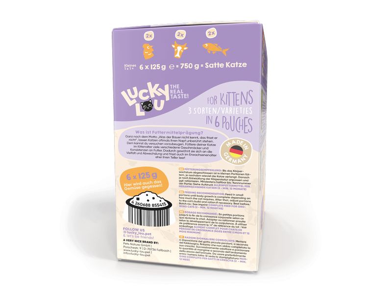 Lucky Lou Lifestage Kitten Multipack Wet Cat Food (5 + 1 x 125 g)
