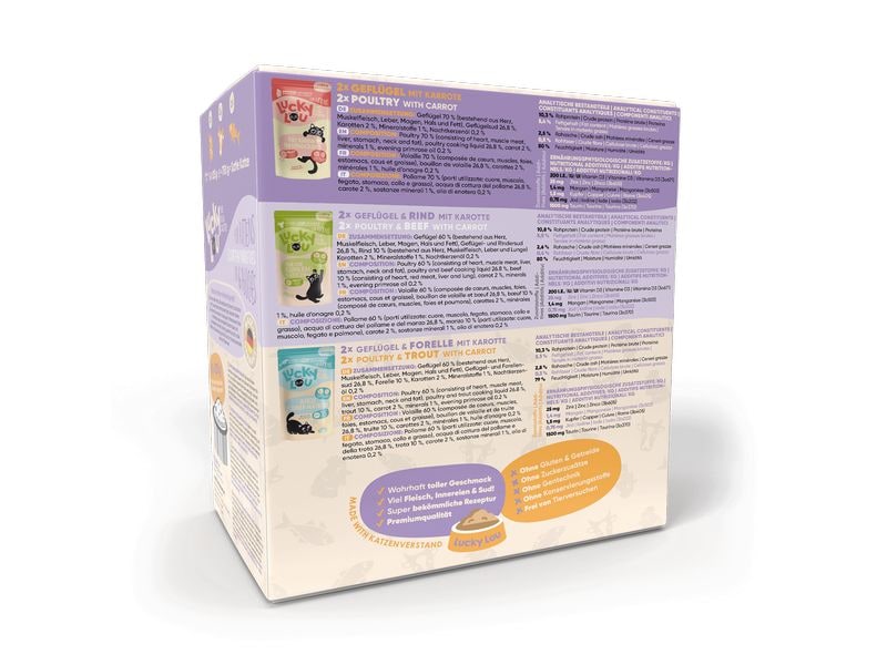 Lucky Lou Lifestage Kitten Multipack Wet Cat Food (5 + 1 x 125 g)