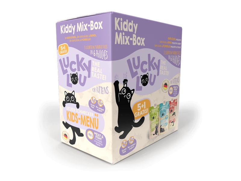 Lucky Lou Lifestage Kitten Multipack Wet Cat Food (5 + 1 x 125 g)