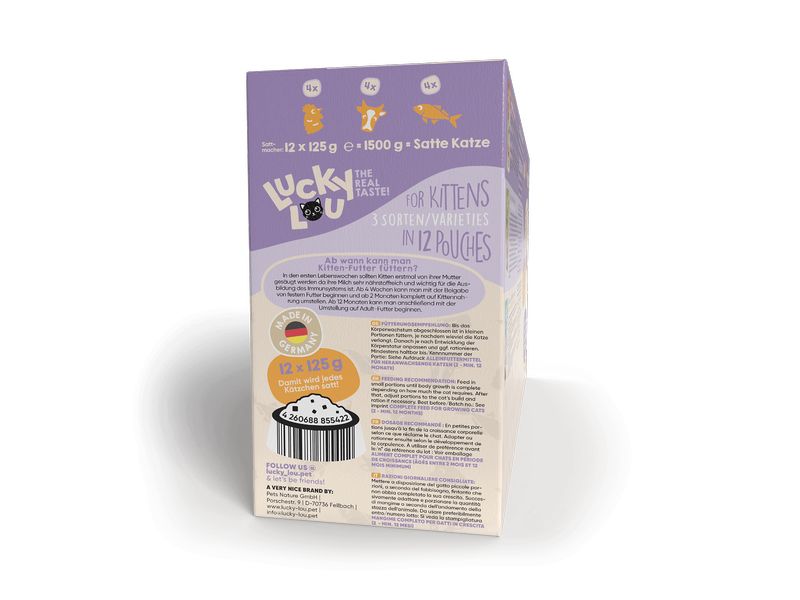 Lucky Lou Lifestage Kitten Multipack Wet Cat Food (12 x 125 g)