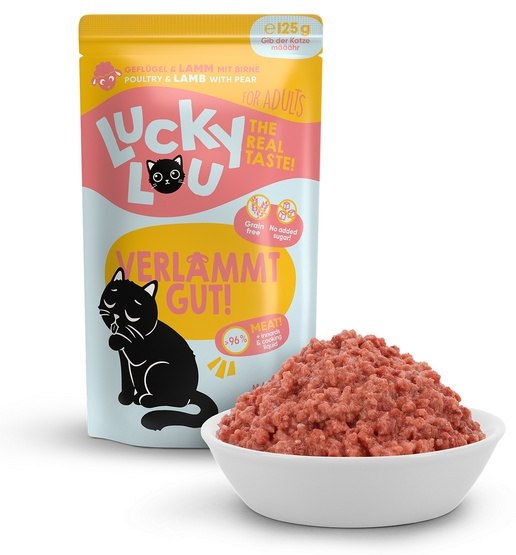 Lucky Lou Lifestage Adult Poultry & Lamb Wet Cat Food (125 g)