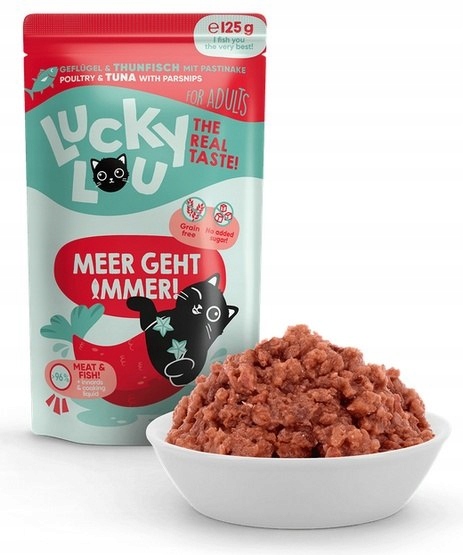 Lucky Lou Lifestage Adult Poultry & Tuna Wet Cat Food (125 g)