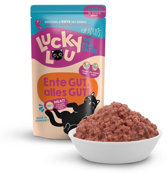 Lucky Lou Lifestage Adult Poultry & Duck Wet Cat Food (125 g)