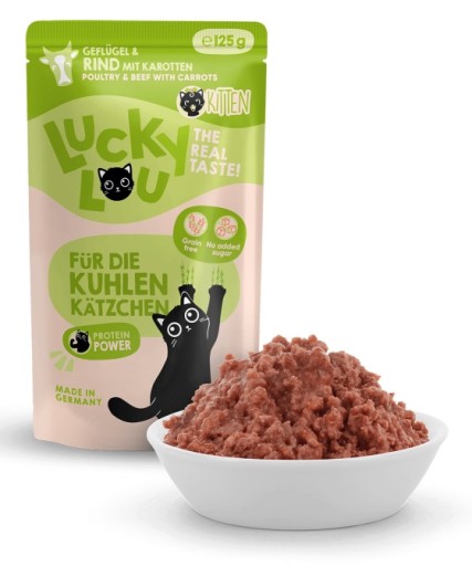 Lucky Lou Lifestage Kitten Poultry & Beef Wet Cat Food (125 g)