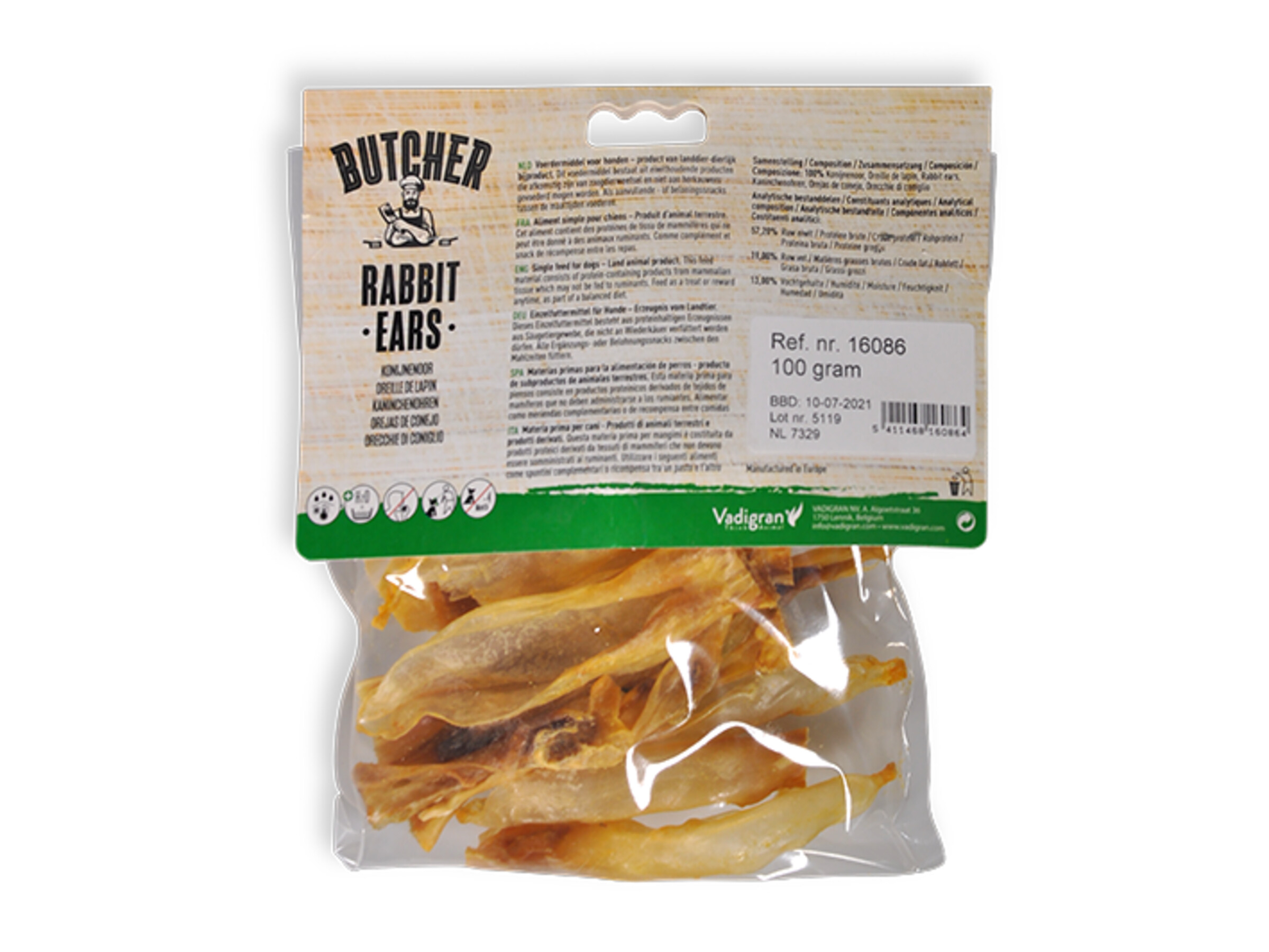 Vadigran Butcher Rabbit ears 100g