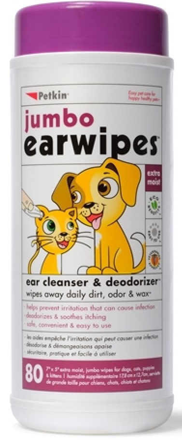Petkin Jumbo Ear Wipes