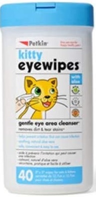 Petkin Kitty Eye Wipes 40ct