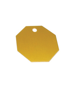 Imarc Pet Tag Stop Sign Octagon Small Gold