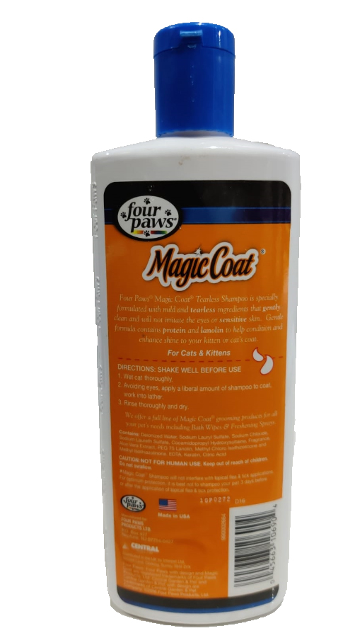 Four Paws Magic Coat Cat Kitten Tearless Shampoo 12oz