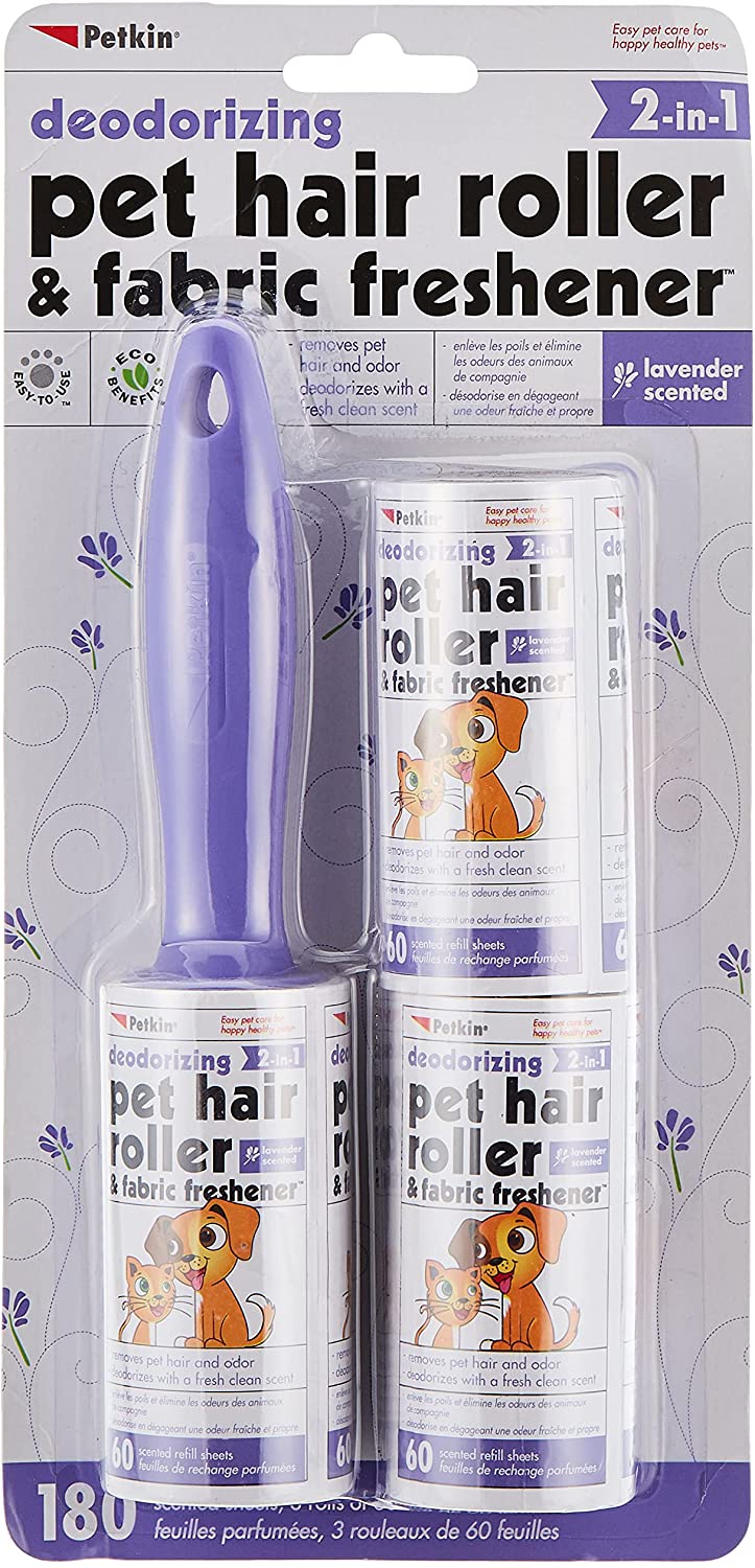 Petkin Pet hair roller fabric Freshner Lavender 180 ct