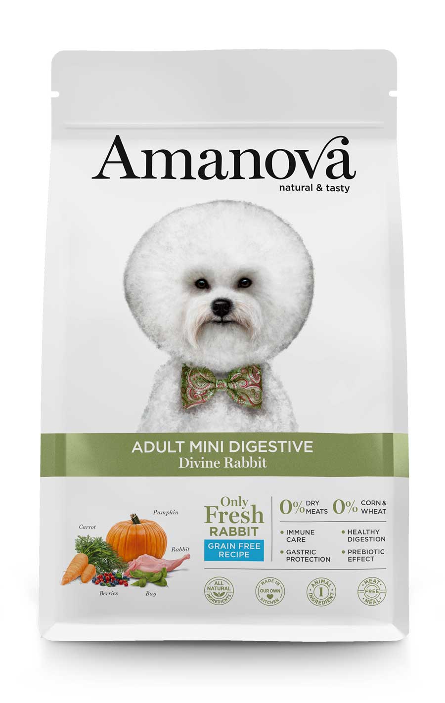 Amanova Grain Free Adult Mini Dog Digestive Divine Rabbit 7kg