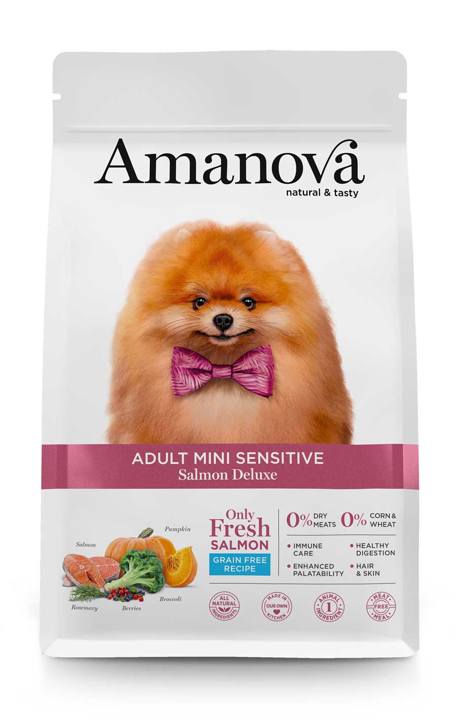 Amanova Grain Free Adult Mini Sensitive Dog Salmon Deluxe 7kg