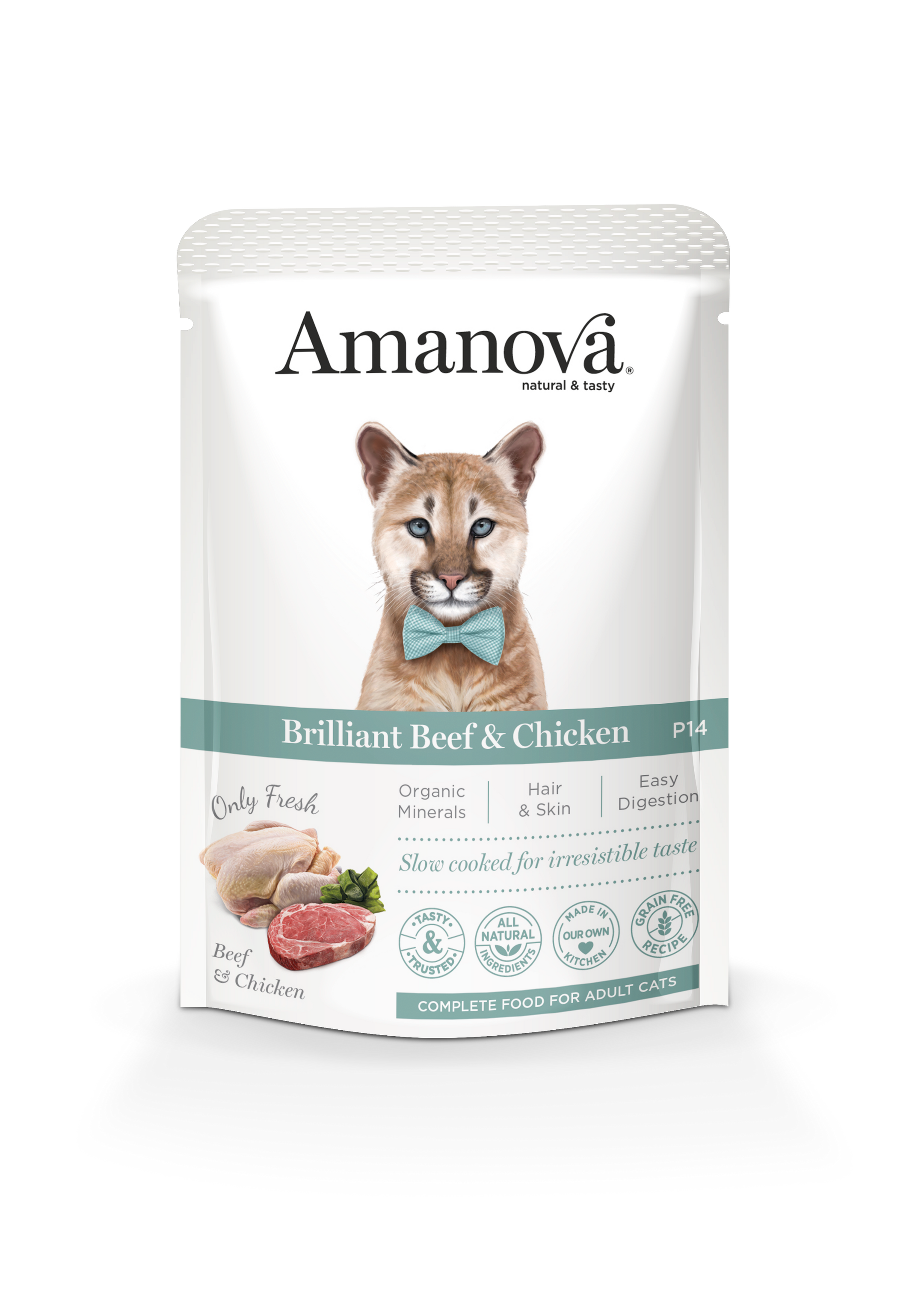 Amanova Grain Free Adult Cat Brilliant Beef & Chicken 85g