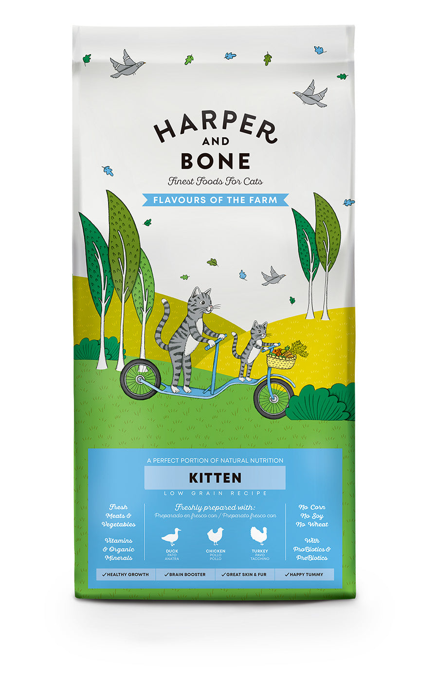 Harper and Bone Cat Kitten Flavours of the Farm 2kg