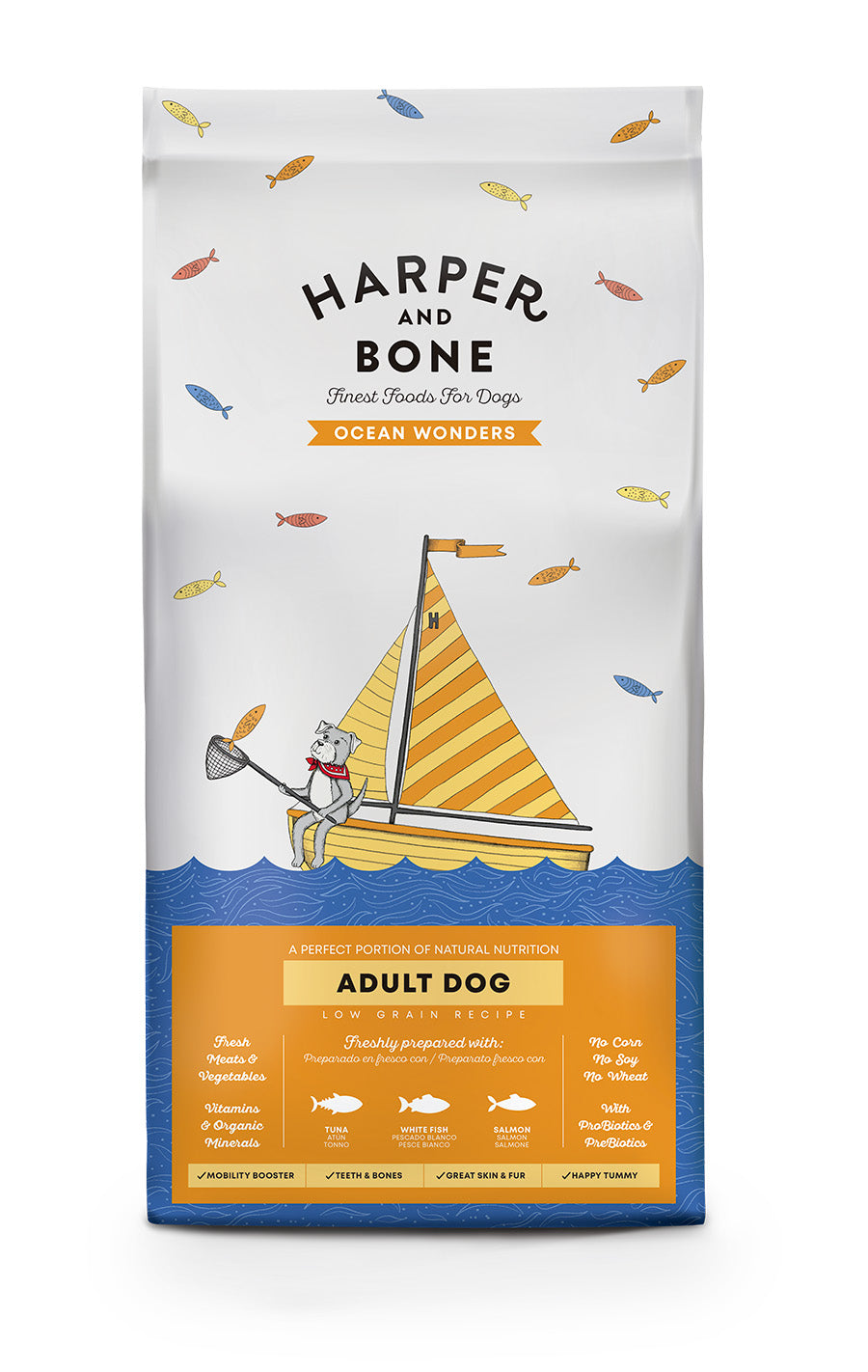 Harper and Bone Adult Dog Medium/large Ocean Wonders 2kg