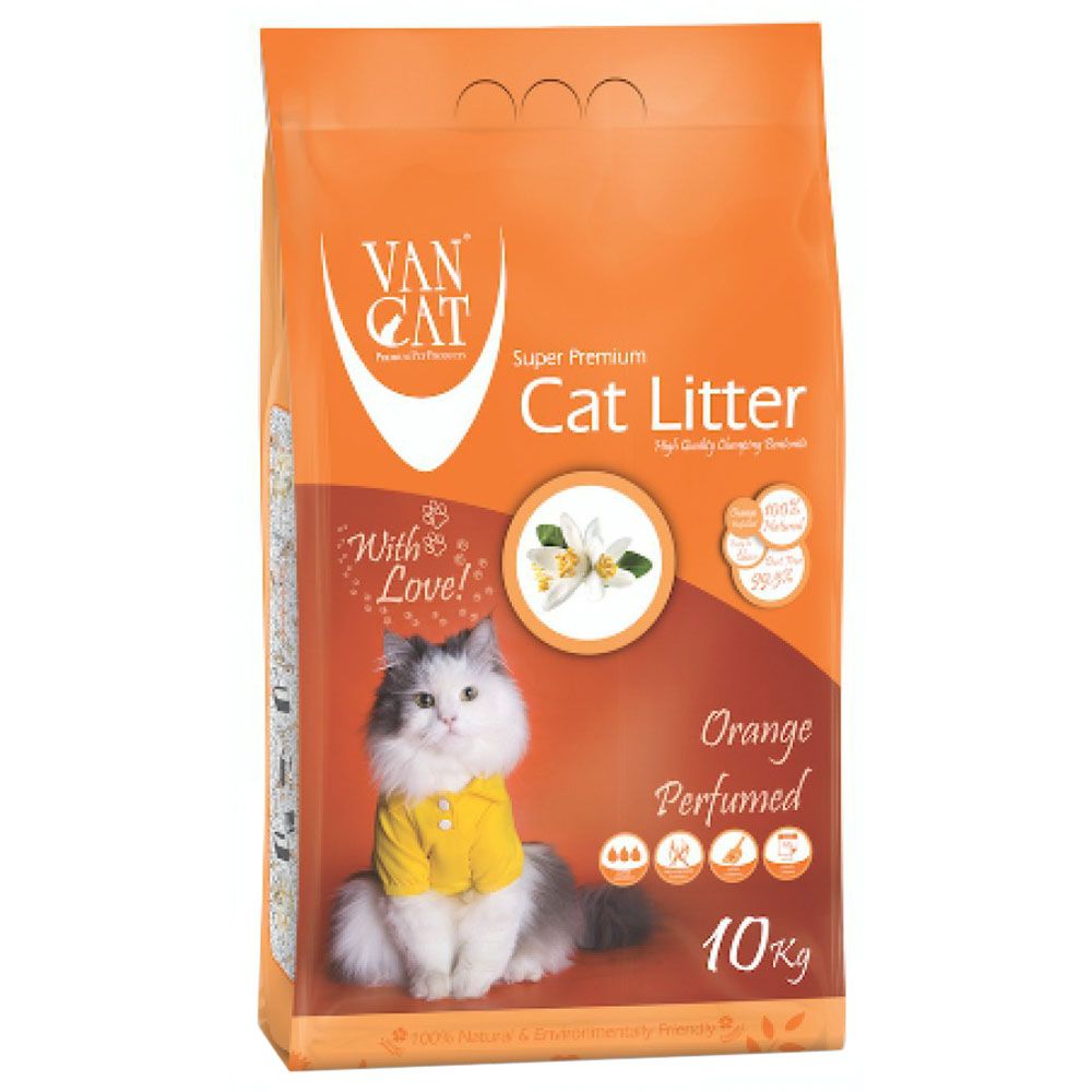Van Cat White Bentonite Clumping Cat Litter Orange 10Kg