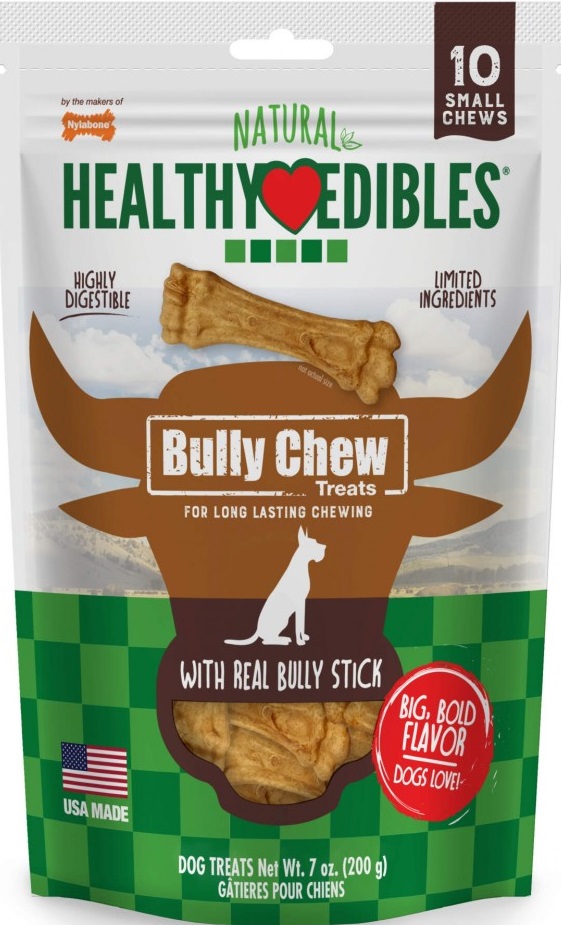 Nylabone Healthy Edibles Bully Bones 10 Count Pouch Small
