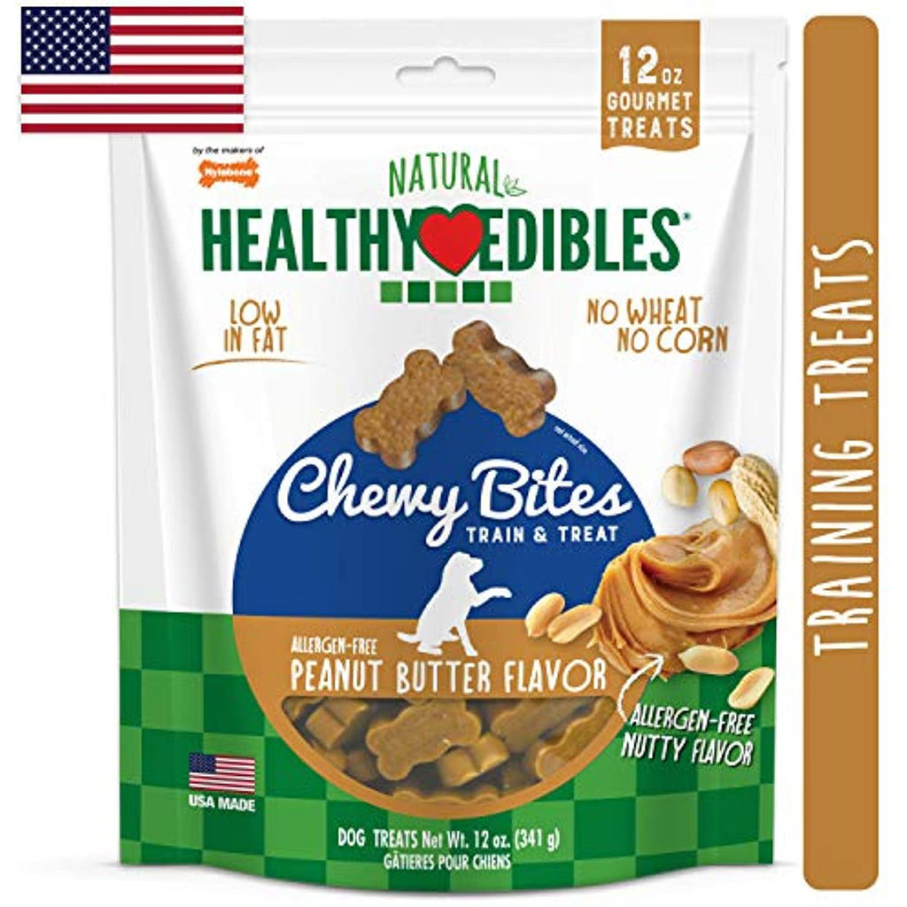 Nylabone Healthy Edibles grain Free Chewy Bites Peanut Butter Flavor