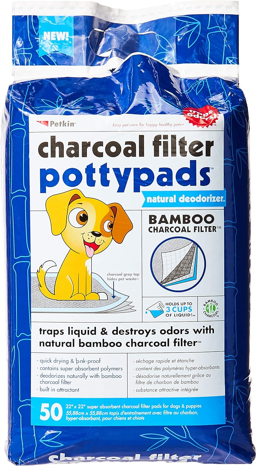 Petkin Charcoal Filter Potty Pads 50Ct