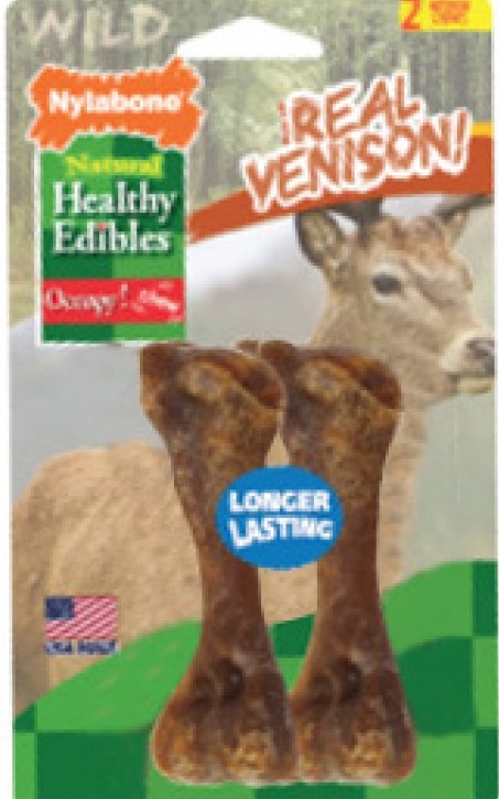 Nylabone Healthy Edibles Wild Venison Medium 2 count