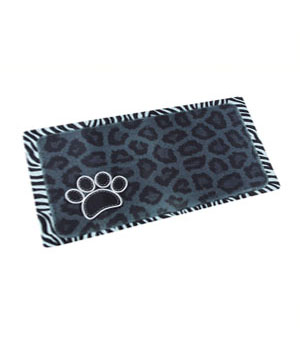 Dry Mate Pet Place Mate Dogs/Cats Black Leopard / Zebra Border 12 X 20 Inches