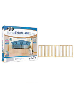 Four Paws Safety Gate Vertical Wood Slat Gate 53-96 and x 24 and