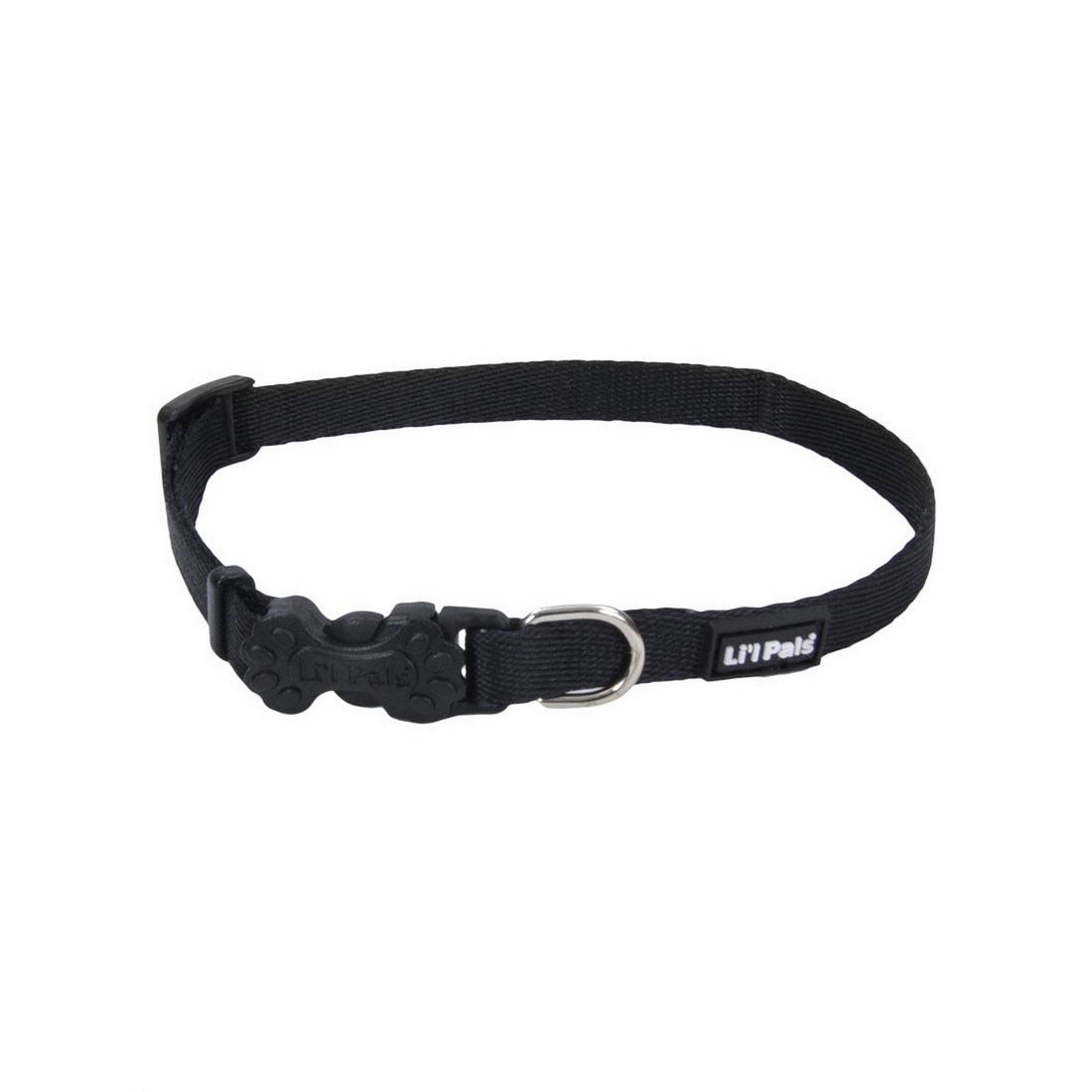 Coastal Li'l Pals Adjustable Black Dog Collar