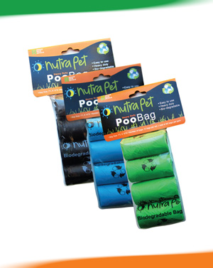 Nutrapet Black Poo Bags 4 Rolls with Header Card