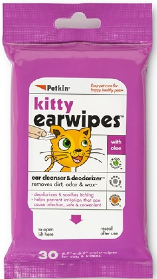 Petkin Kitty Ear Wipes 30Ct