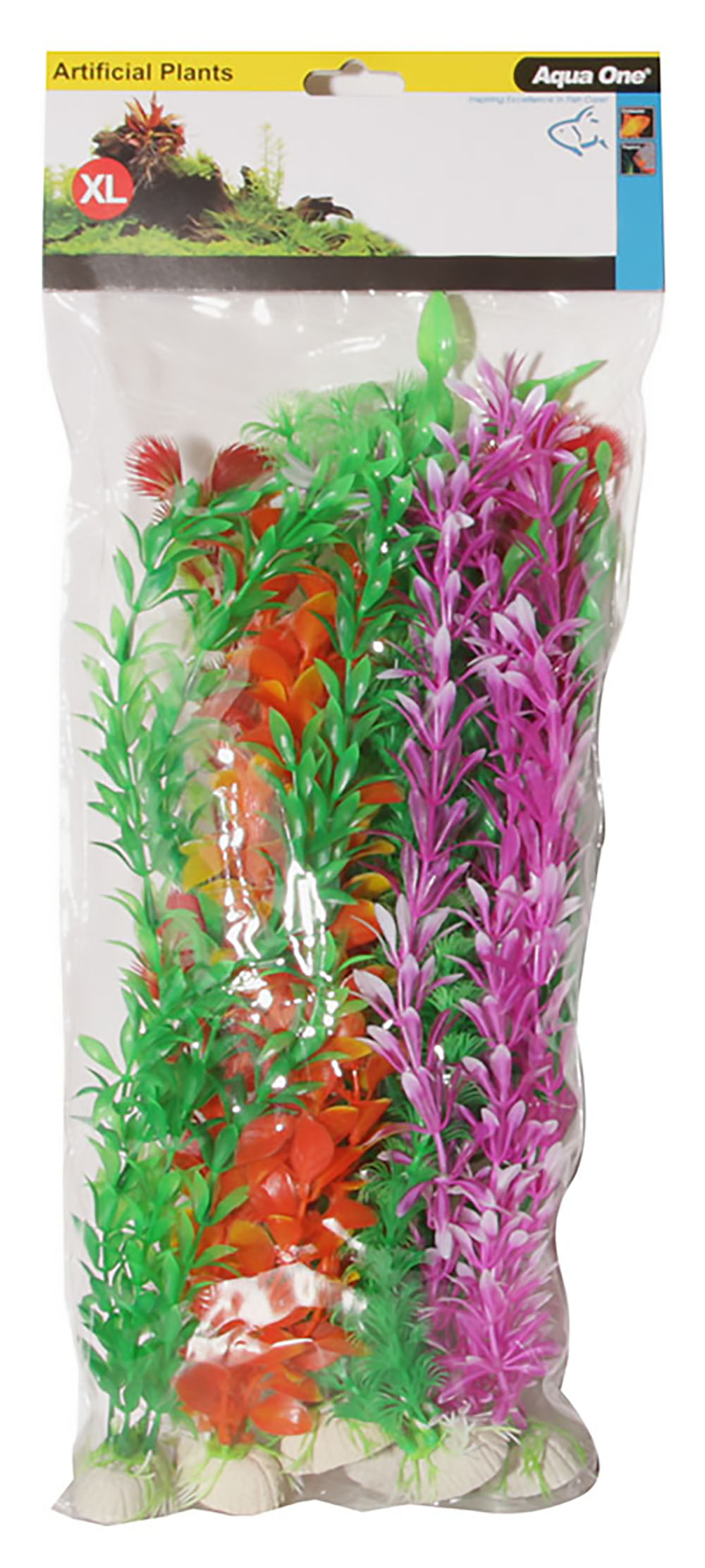 Aqua One Plastic Plant Pack 40cm (6pk)