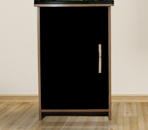 Aqua One AquaVue 480 Cabinet Only - 48x28x74cm Black Gloss Reversible Door (walnut)