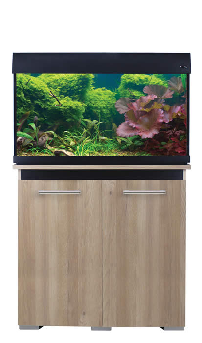 Aqua One AquaVogue Cabinet 135 80wx42dx50cm Nash Oak With Black NEW STYLE-CABINET ONLY