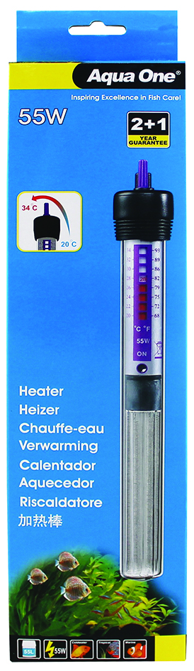 Aqua One 55W Glass Heater 22cm