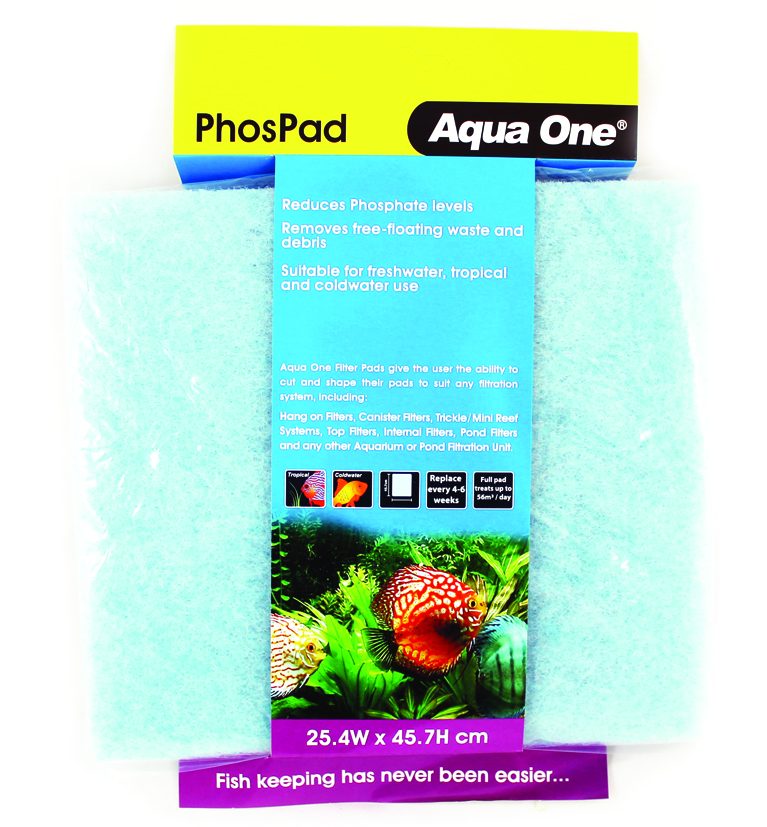 Aqua One Phos Pad - Self Cut Filter Pad 25.4 W X 45.7cm H