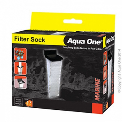 Aqua One Filter Sock 10x10x37cmh Suit Up To 10mm Glass For Sump System