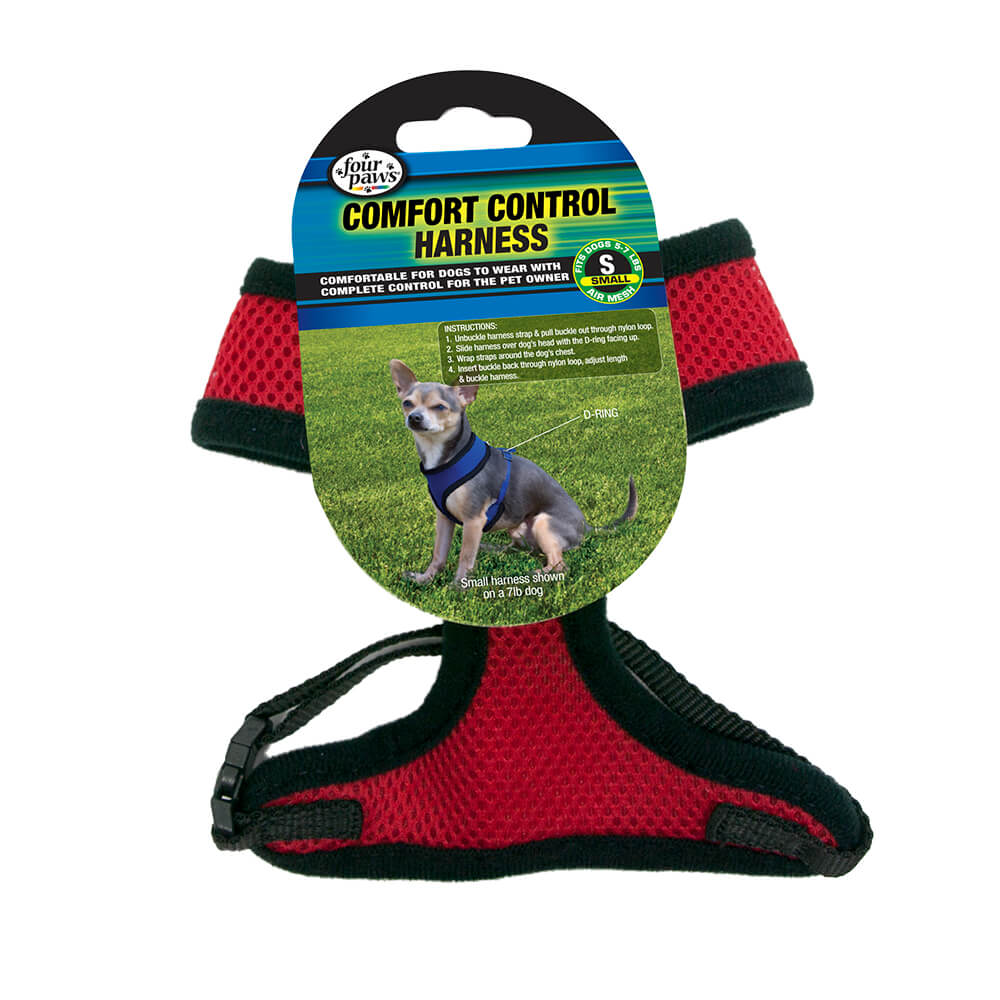 Four Paws Comfort Control Harness SM Red
