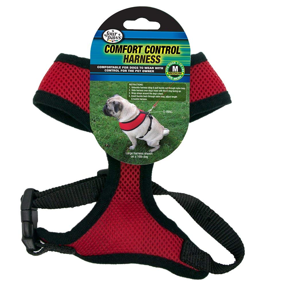 Four Paws Comfort Control Harness MD Red