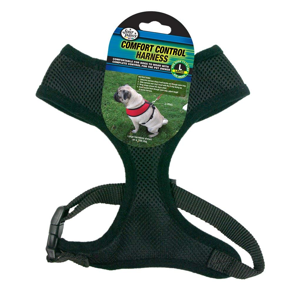 Four Paws Comfort Control Harness LG Black