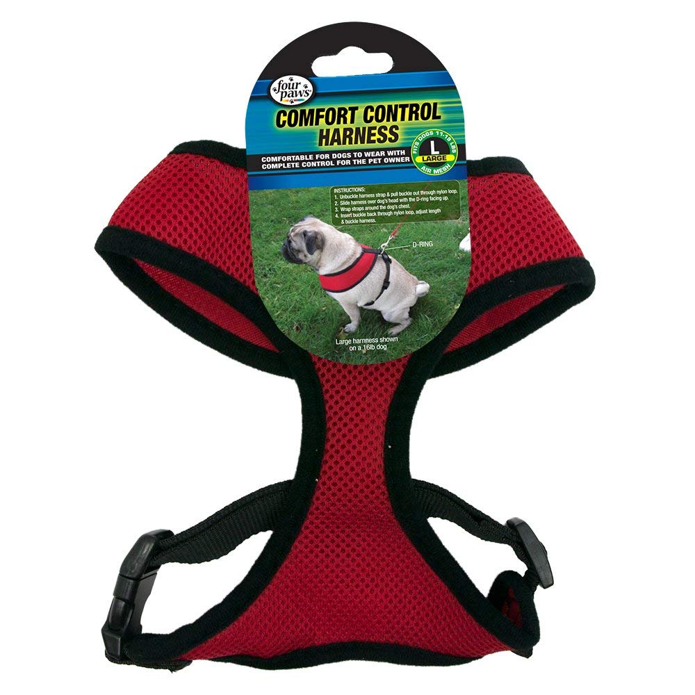 Four Paws Comfort Control Harness LG Red